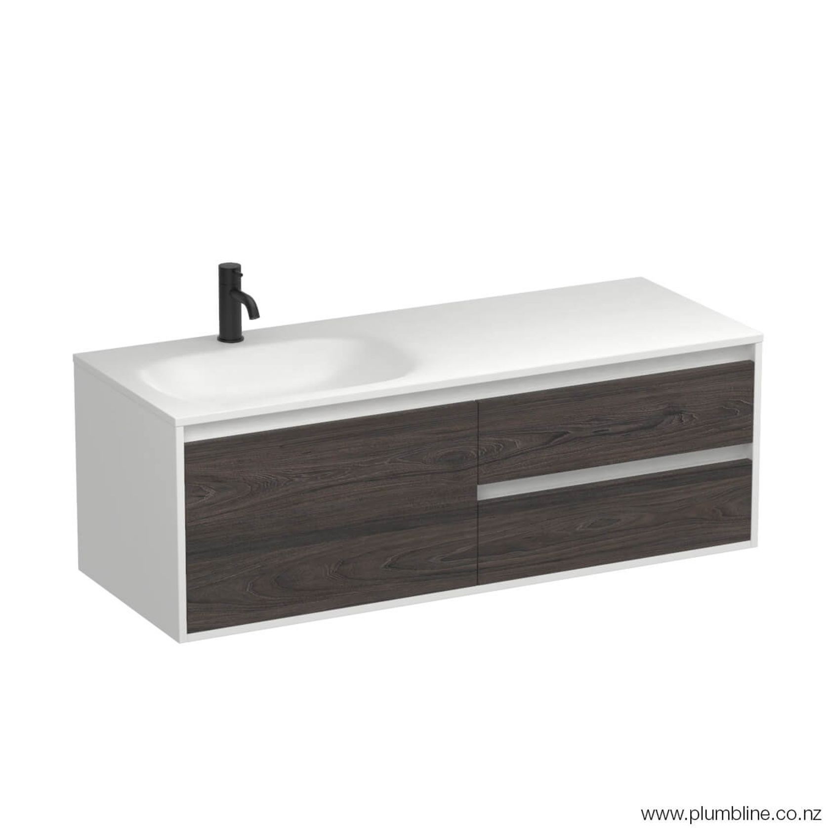Prava Spio 1200 3 Drawer Left Vanity gallery detail image