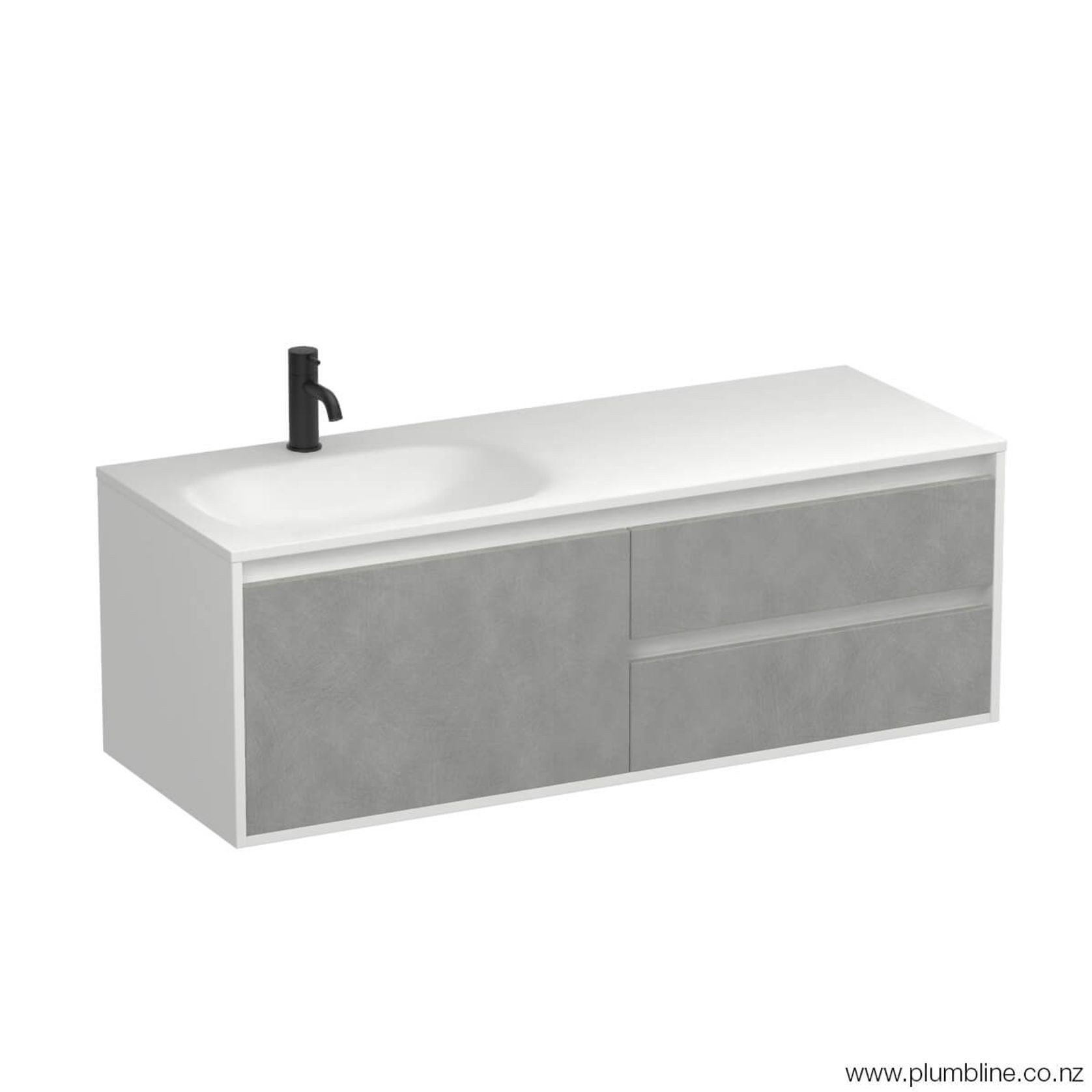 Prava Spio 1200 3 Drawer Left Vanity gallery detail image
