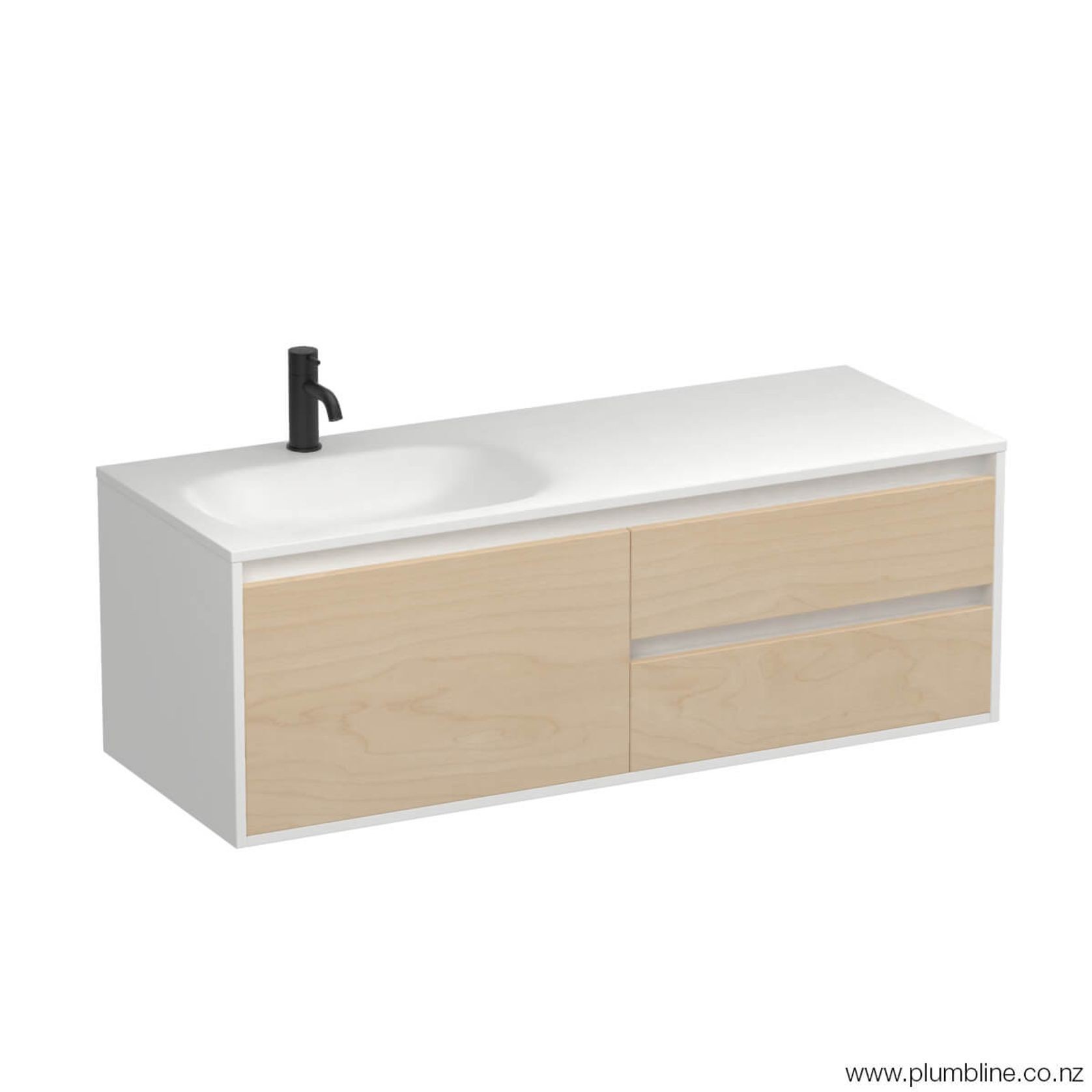Prava Spio 1200 3 Drawer Left Vanity gallery detail image