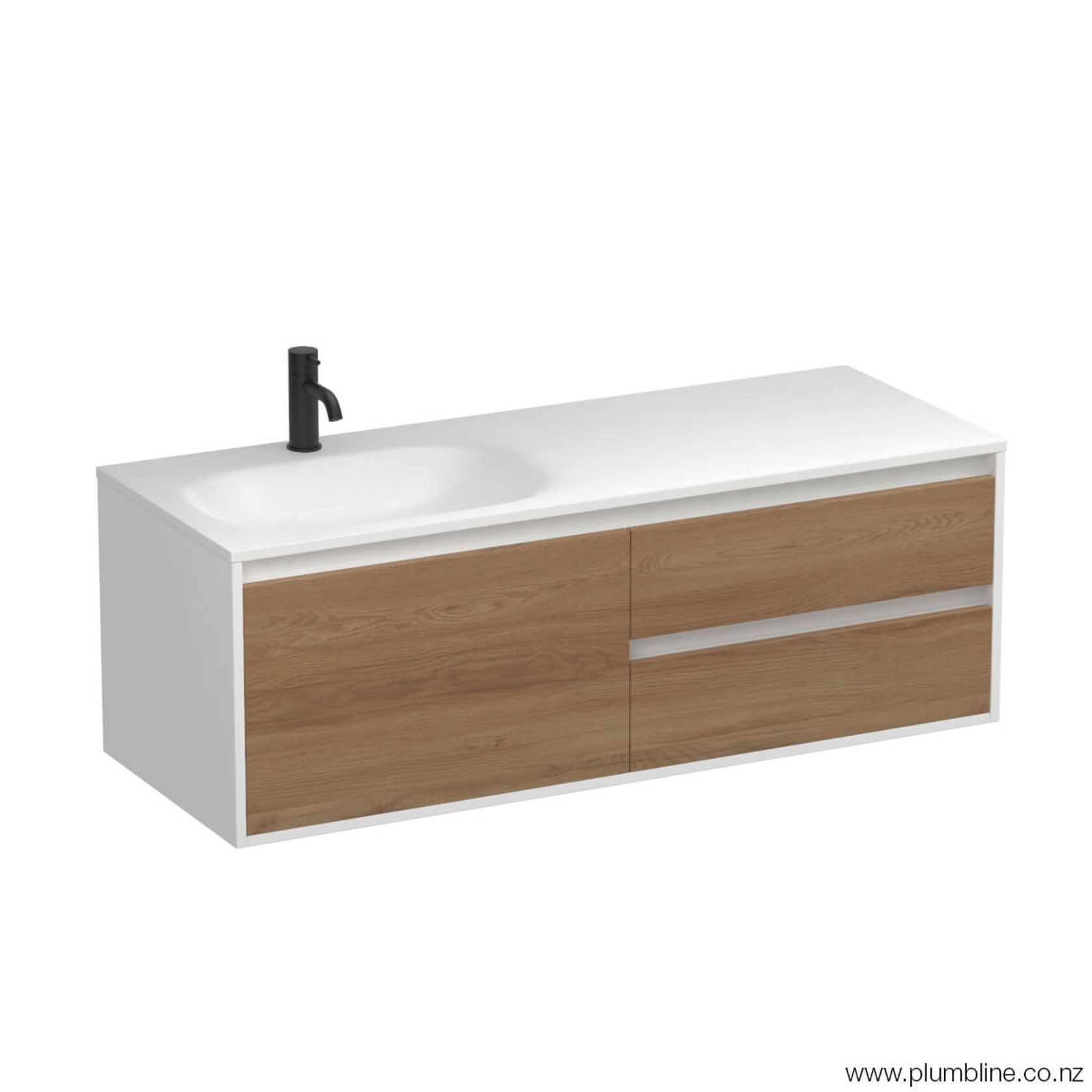 Prava Spio 1200 3 Drawer Left Vanity gallery detail image