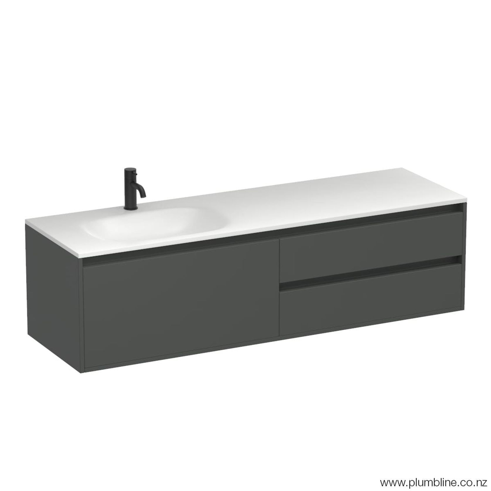 Prava Spio 1500 3 Drawer Left Vanity gallery detail image