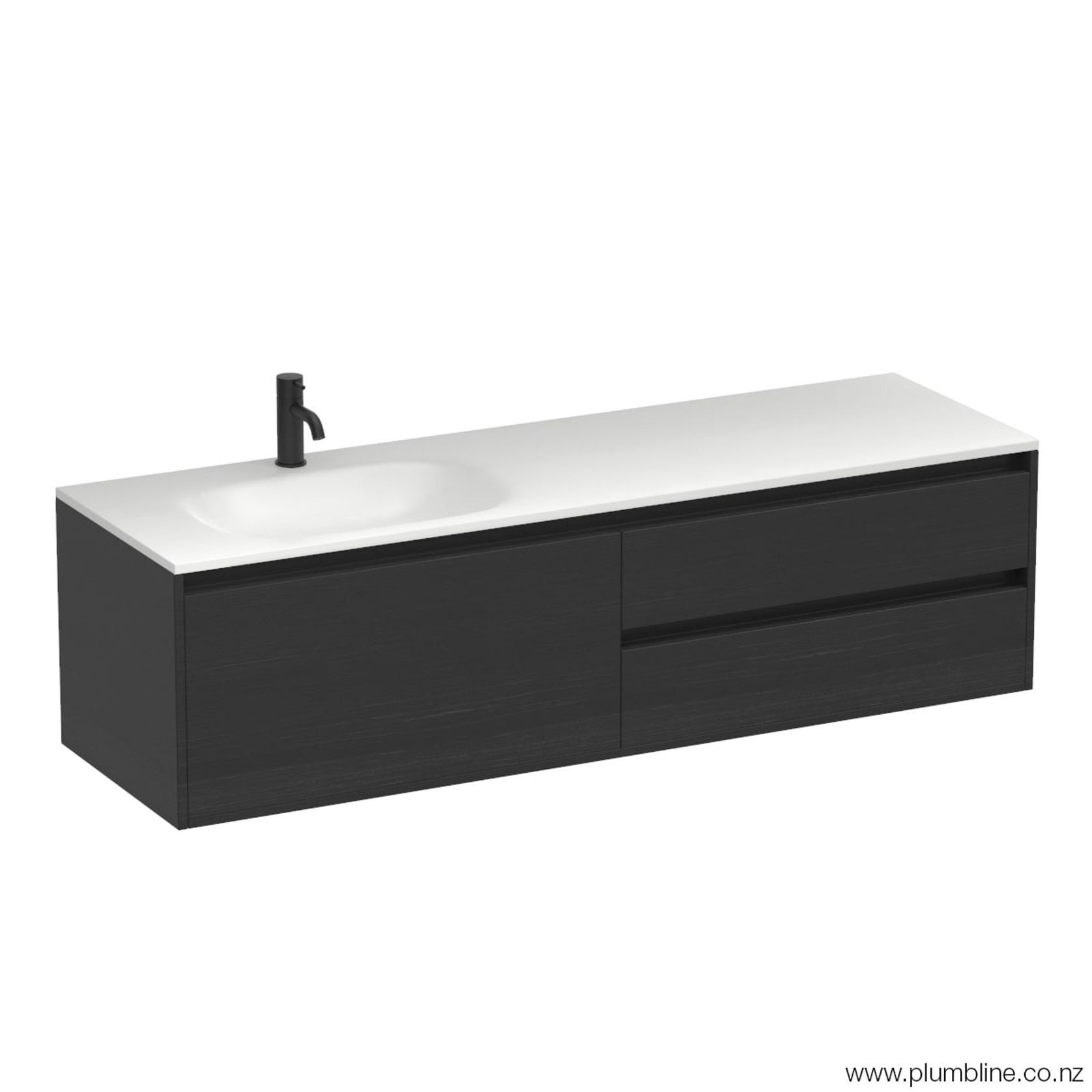 Prava Spio 1500 3 Drawer Left Vanity gallery detail image