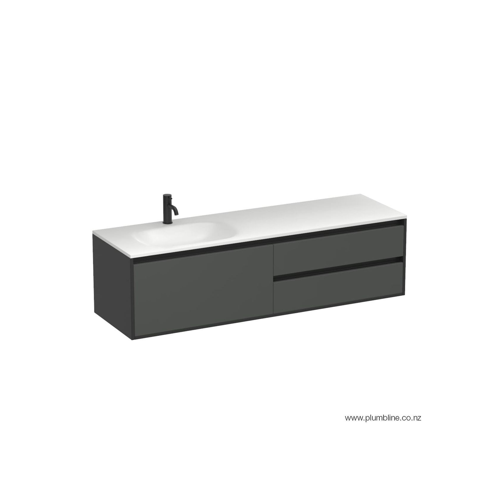 Prava Spio 1500 3 Drawer Left Vanity gallery detail image