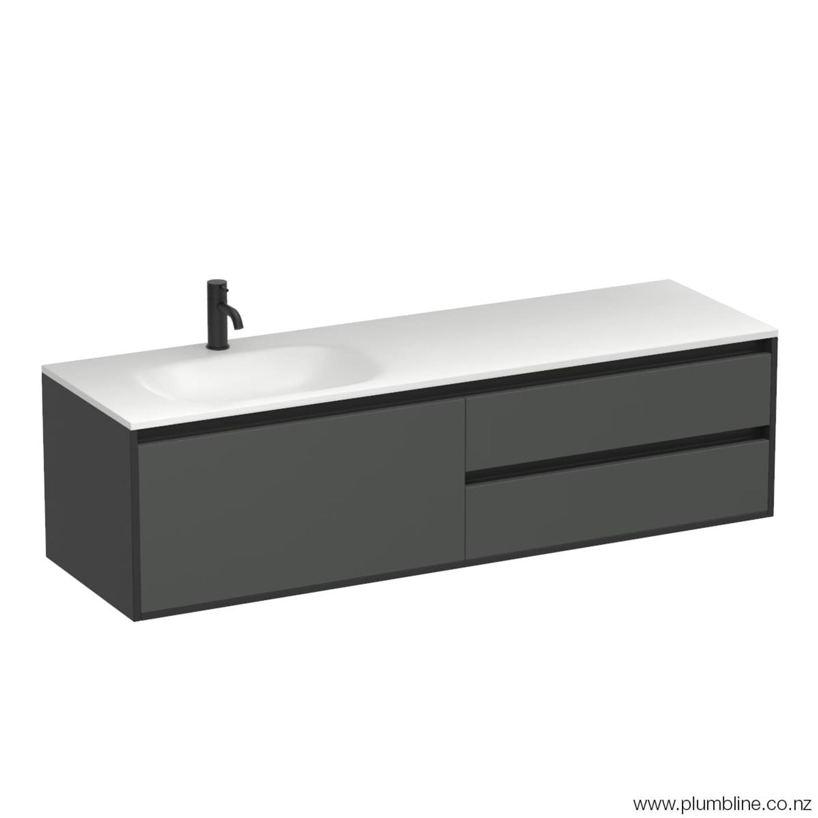 Prava Spio 1500 3 Drawer Left Vanity gallery detail image