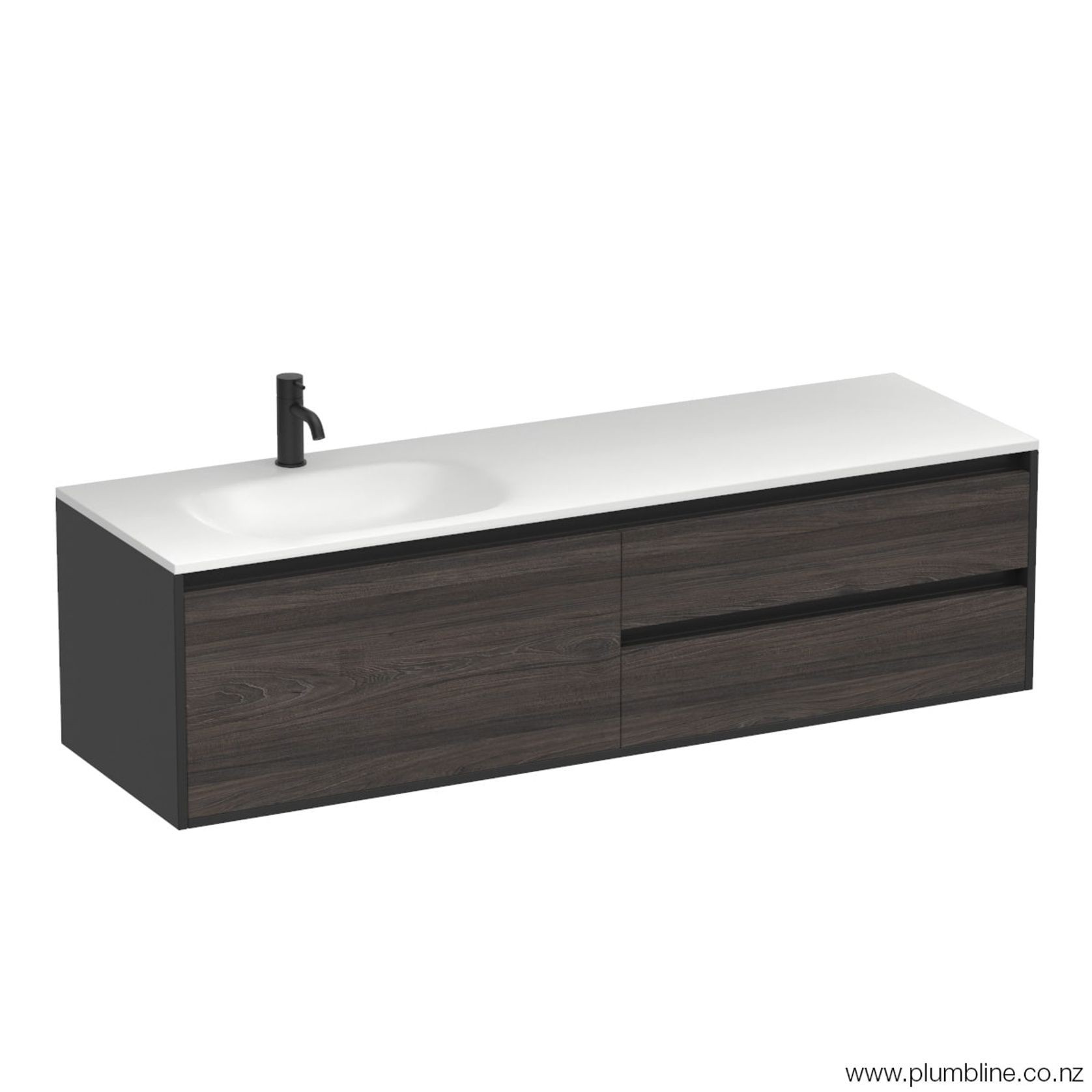 Prava Spio 1500 3 Drawer Left Vanity gallery detail image