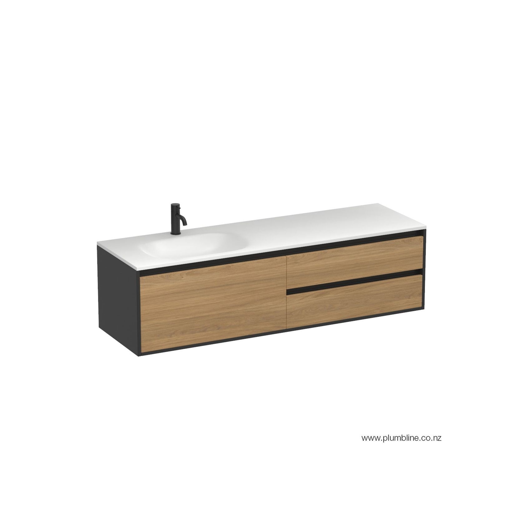 Prava Spio 1500 3 Drawer Left Vanity gallery detail image