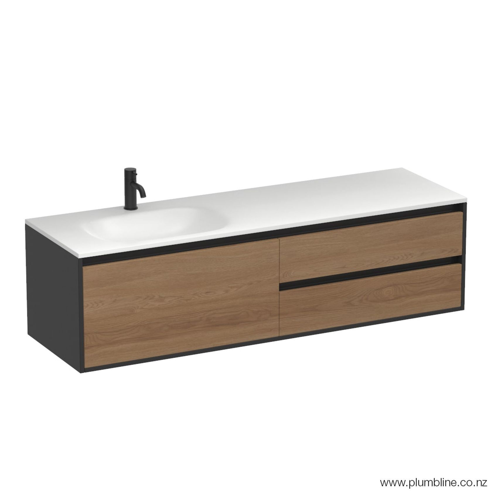 Prava Spio 1500 3 Drawer Left Vanity gallery detail image