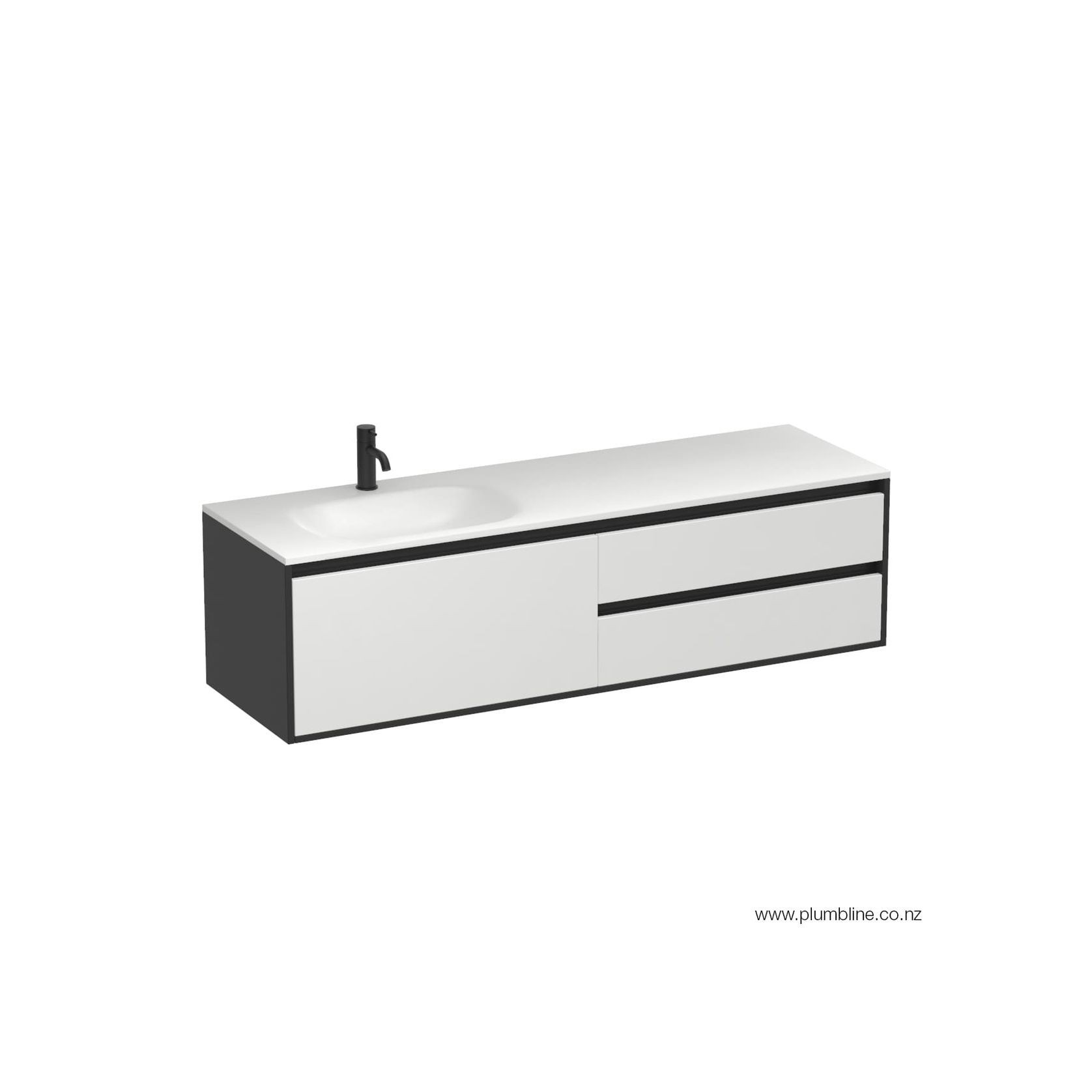 Prava Spio 1500 3 Drawer Left Vanity gallery detail image