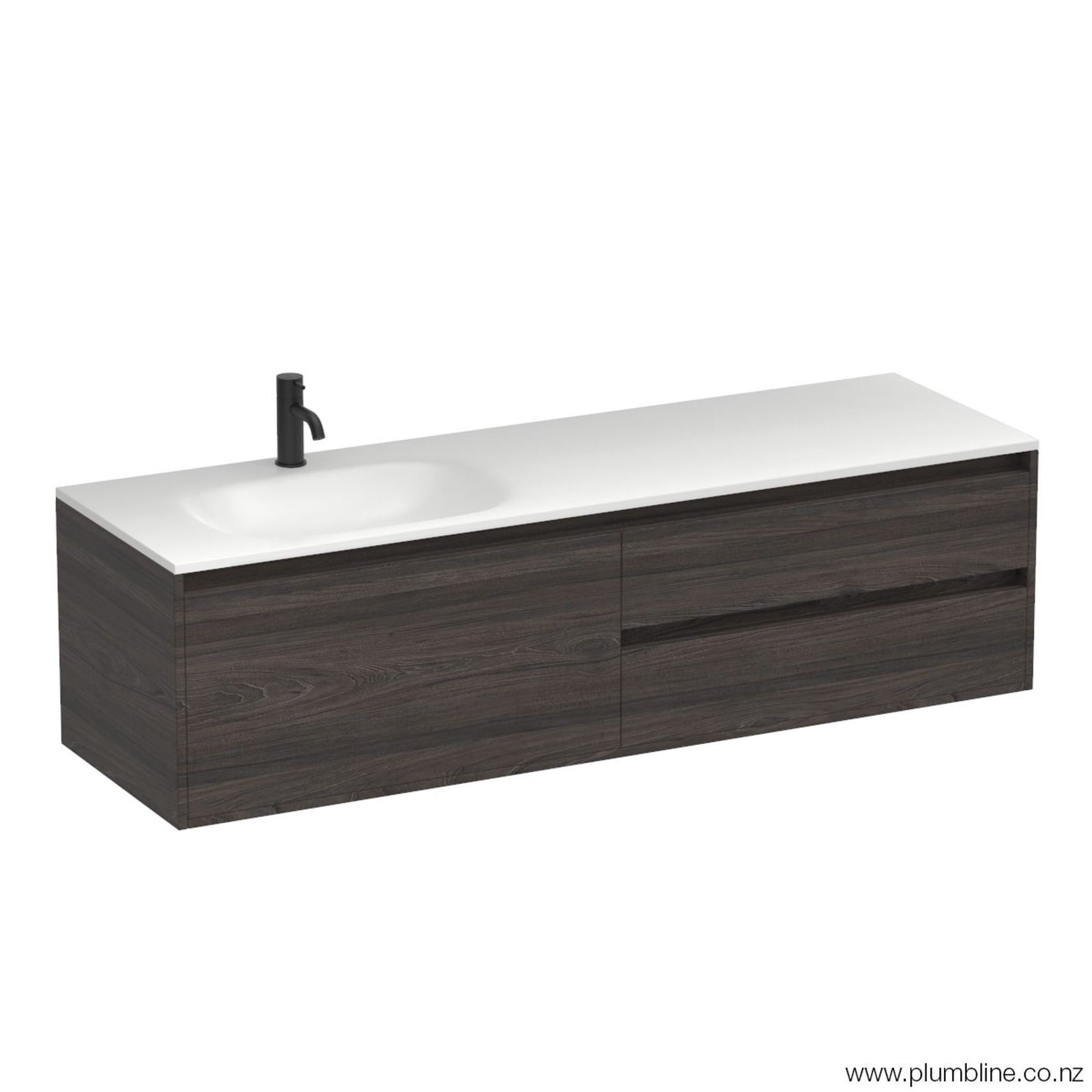 Prava Spio 1500 3 Drawer Left Vanity gallery detail image