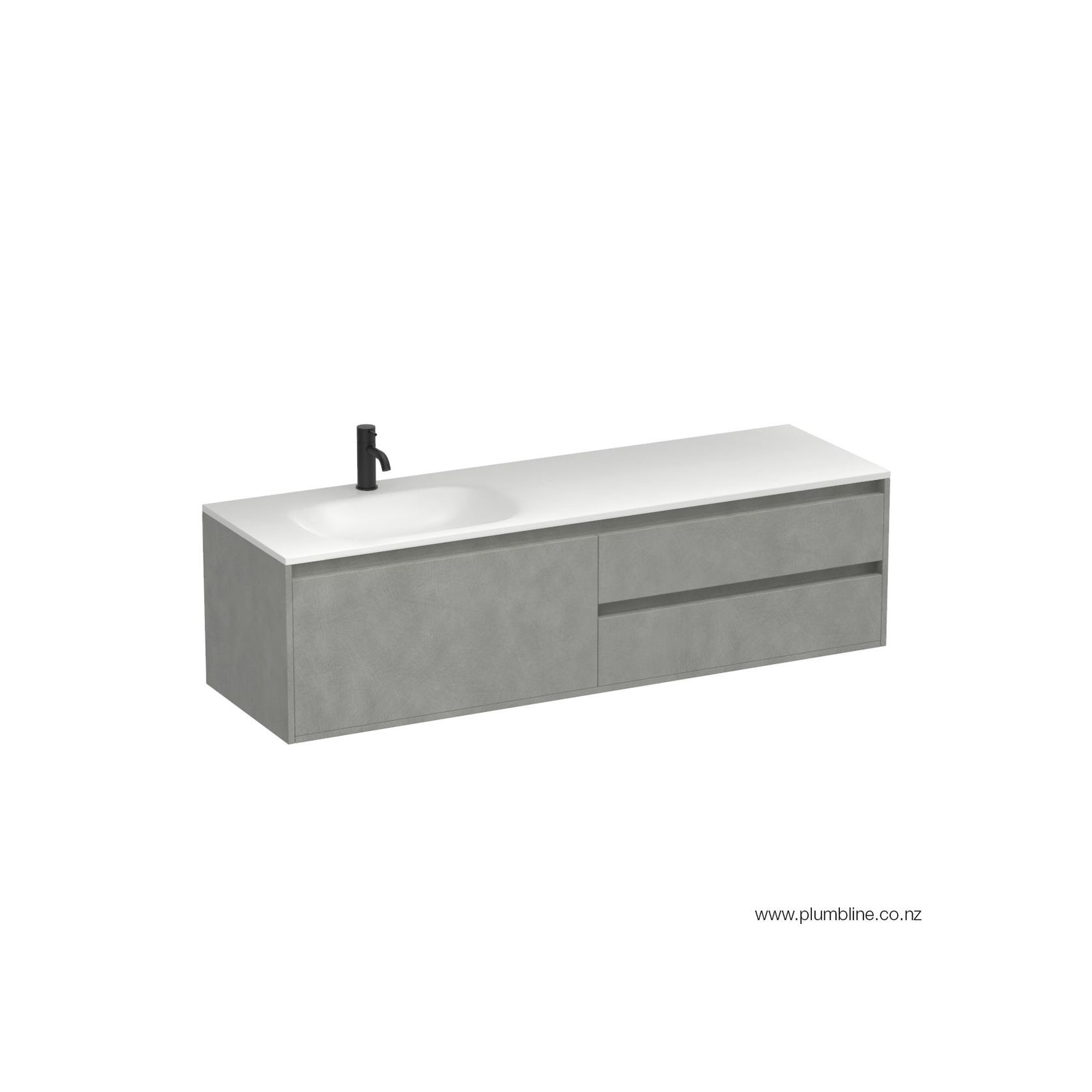 Prava Spio 1500 3 Drawer Left Vanity gallery detail image