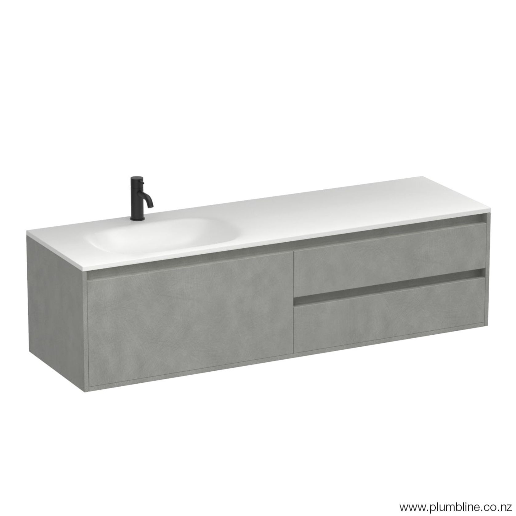 Prava Spio 1500 3 Drawer Left Vanity gallery detail image