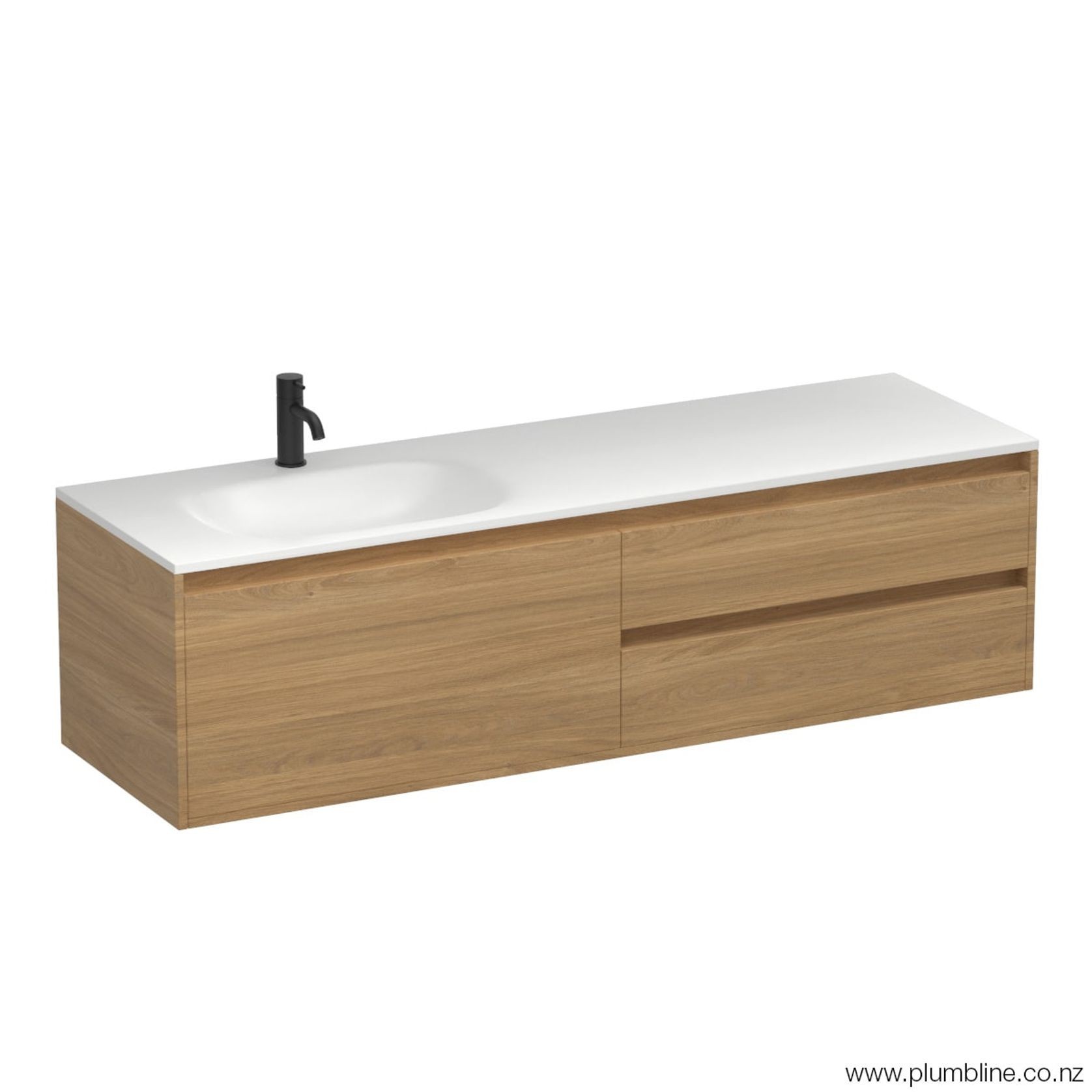 Prava Spio 1500 3 Drawer Left Vanity gallery detail image