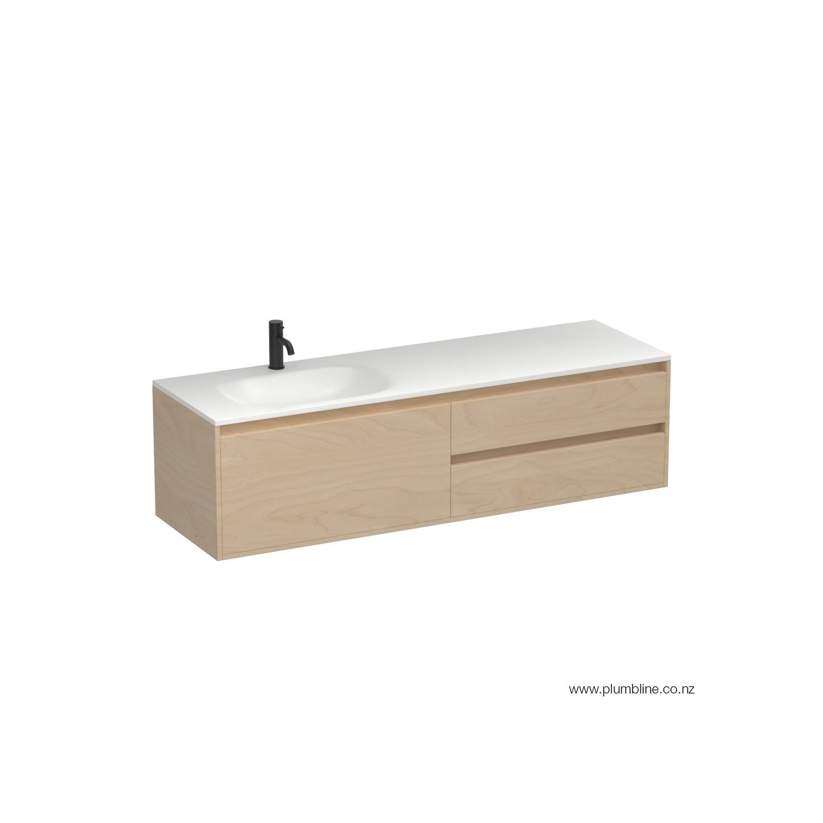 Prava Spio 1500 3 Drawer Left Vanity gallery detail image