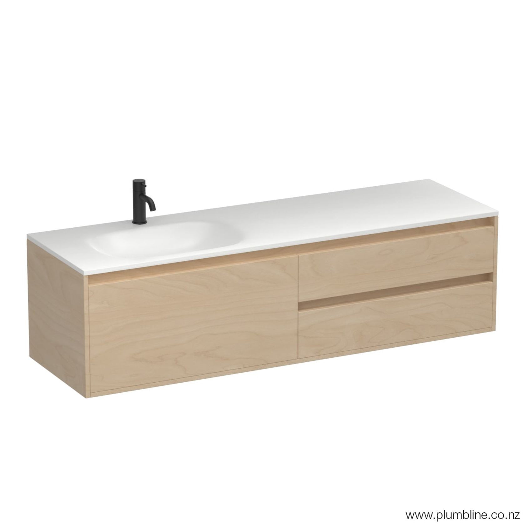 Prava Spio 1500 3 Drawer Left Vanity gallery detail image