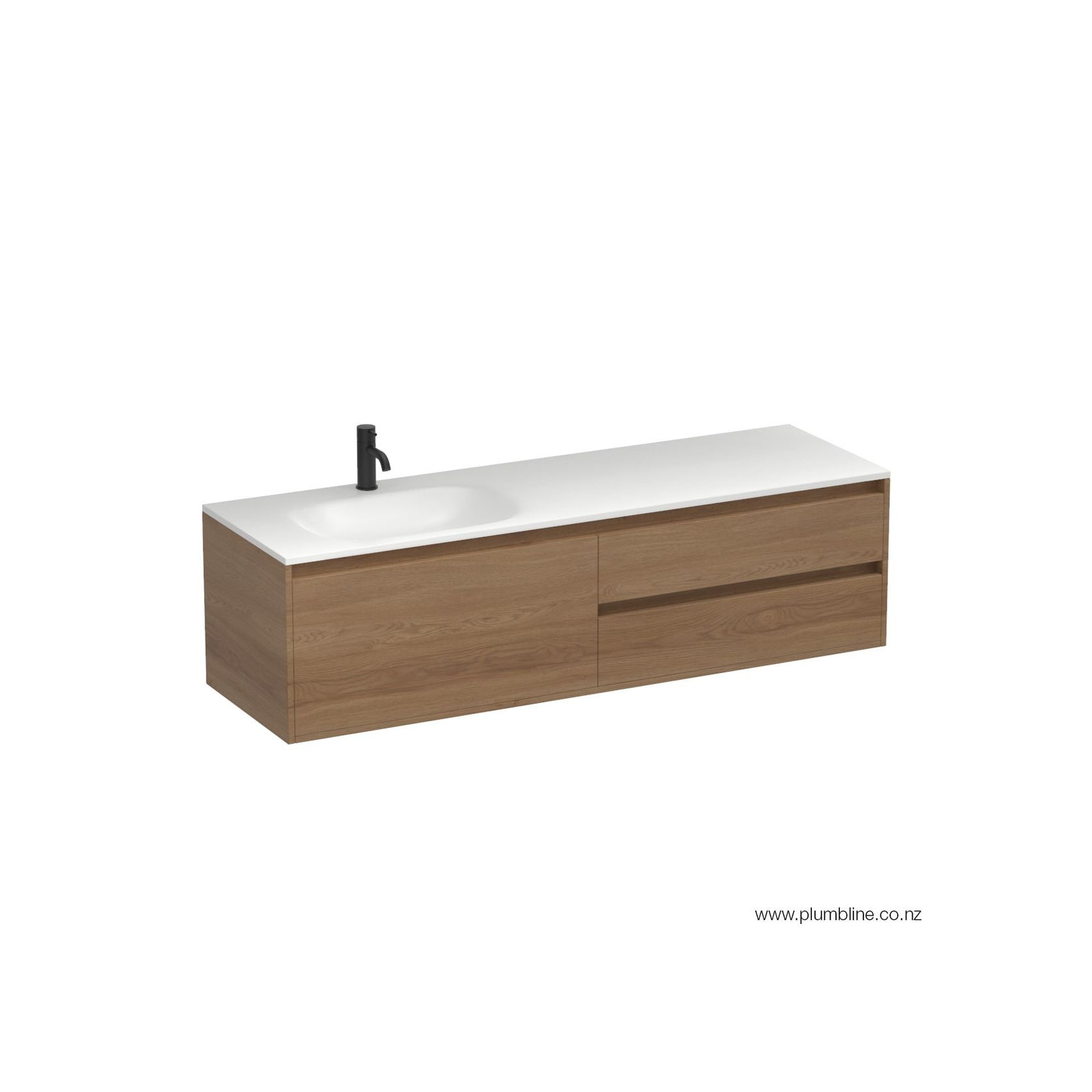 Prava Spio 1500 3 Drawer Left Vanity gallery detail image