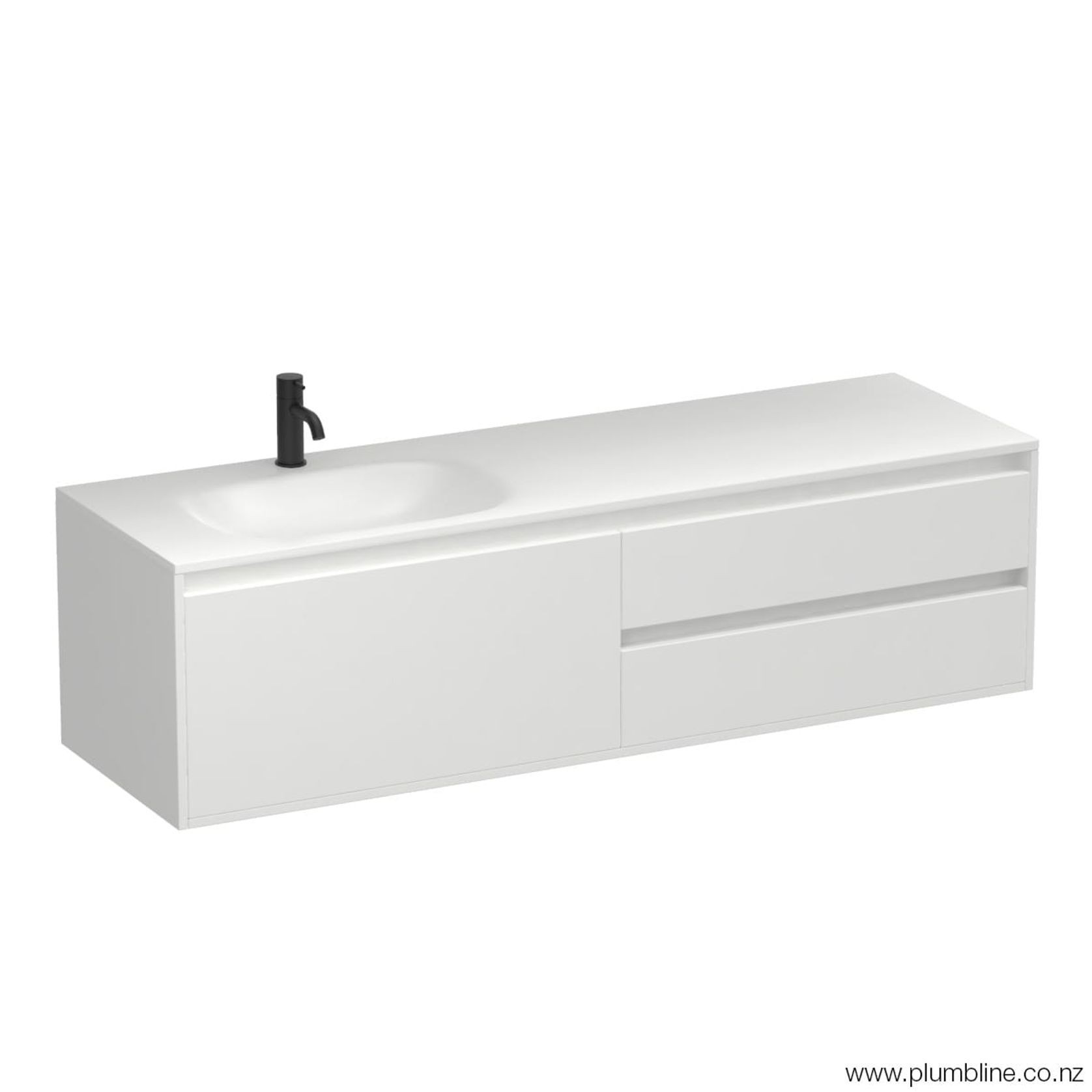 Prava Spio 1500 3 Drawer Left Vanity gallery detail image