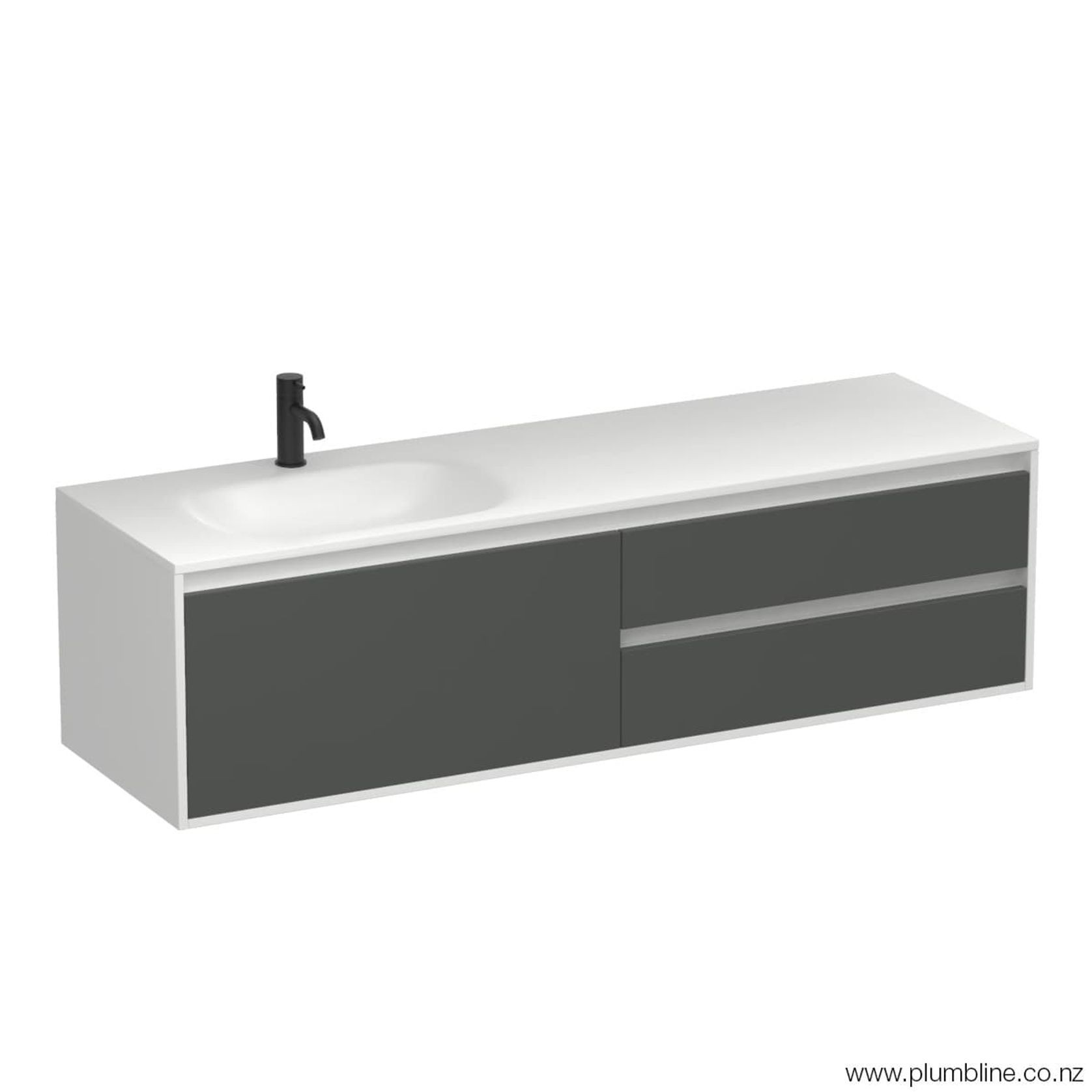 Prava Spio 1500 3 Drawer Left Vanity gallery detail image