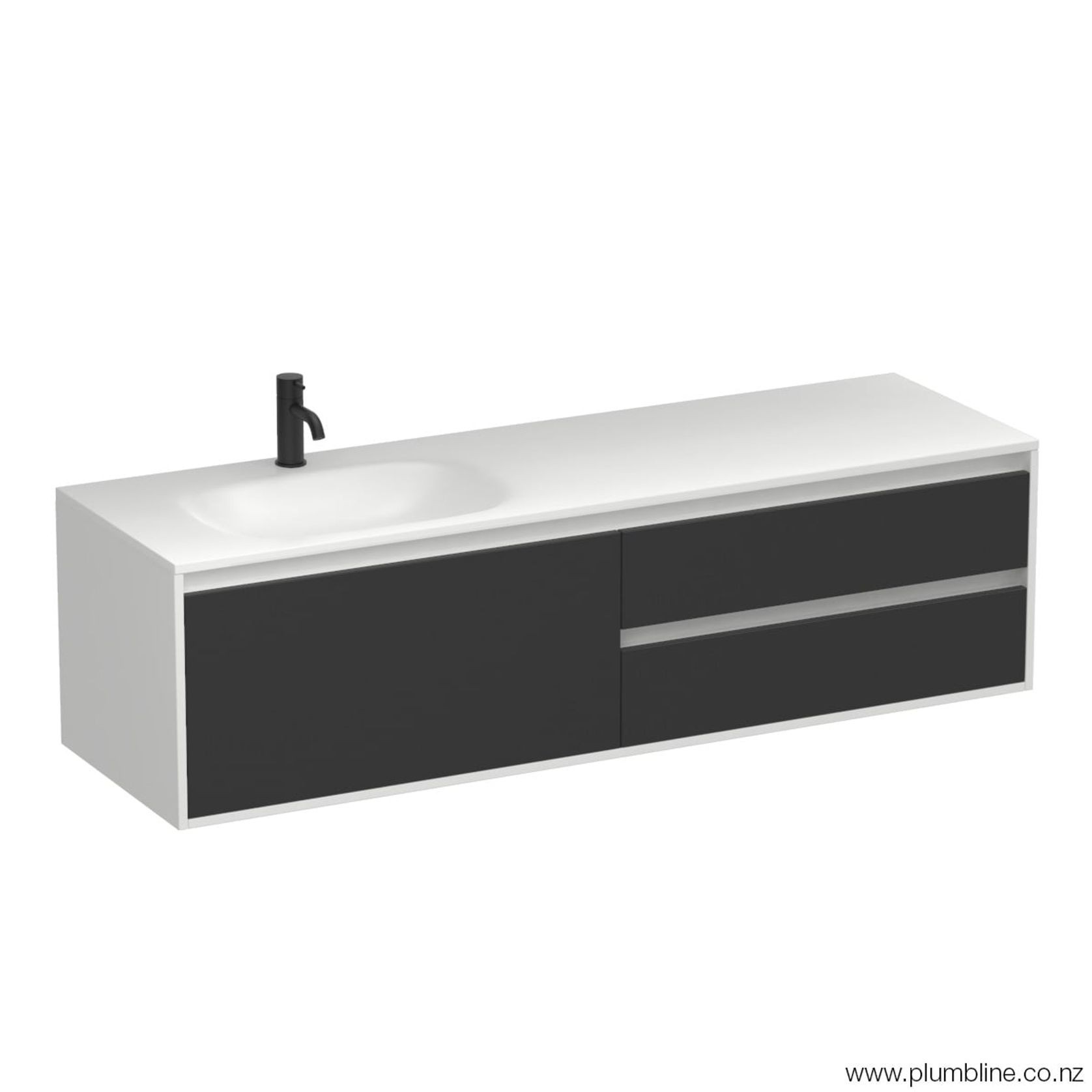 Prava Spio 1500 3 Drawer Left Vanity gallery detail image