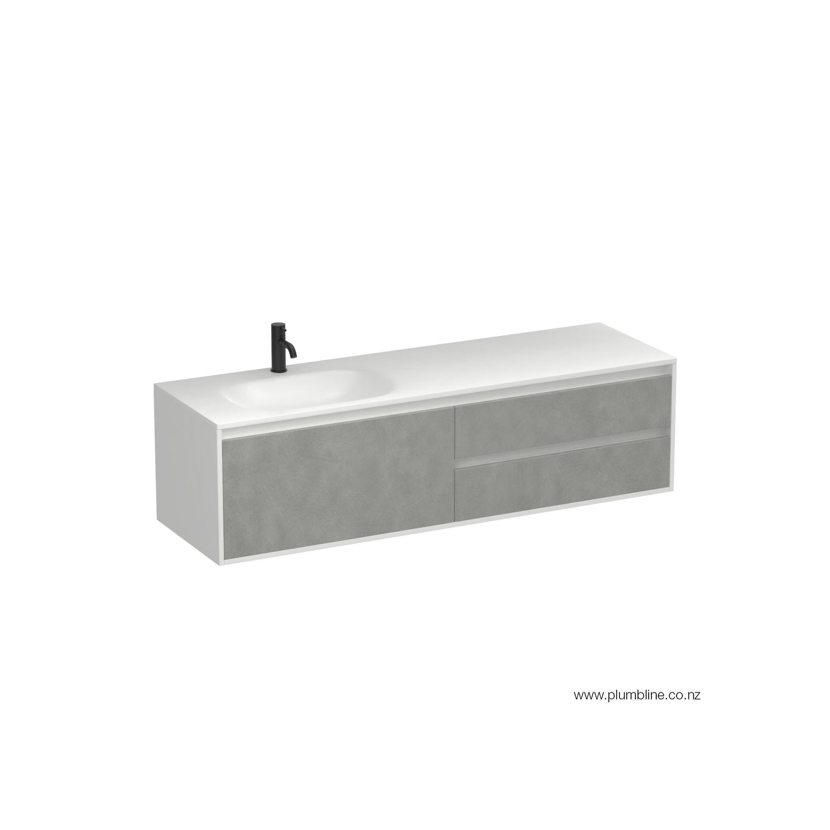 Prava Spio 1500 3 Drawer Left Vanity gallery detail image