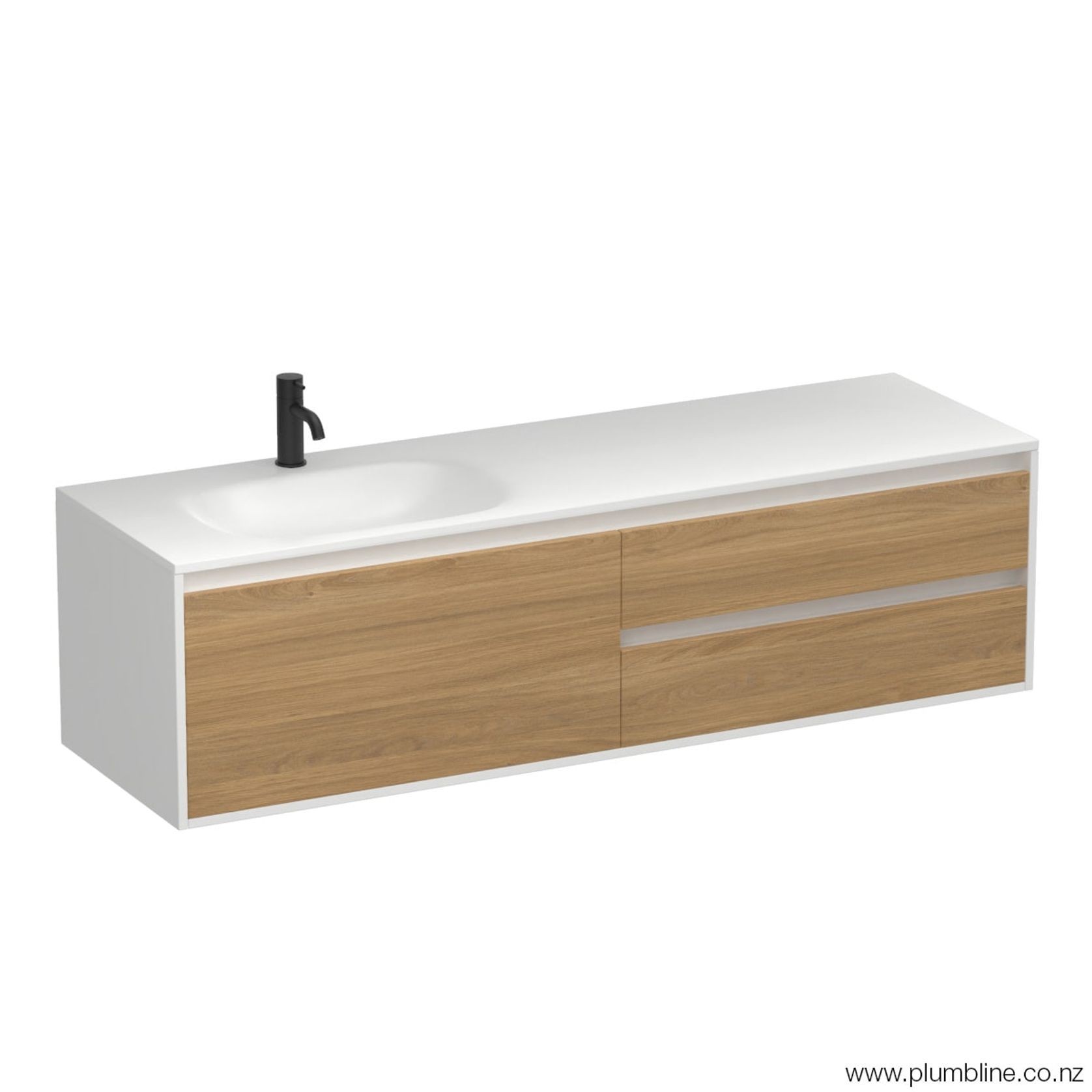 Prava Spio 1500 3 Drawer Left Vanity gallery detail image
