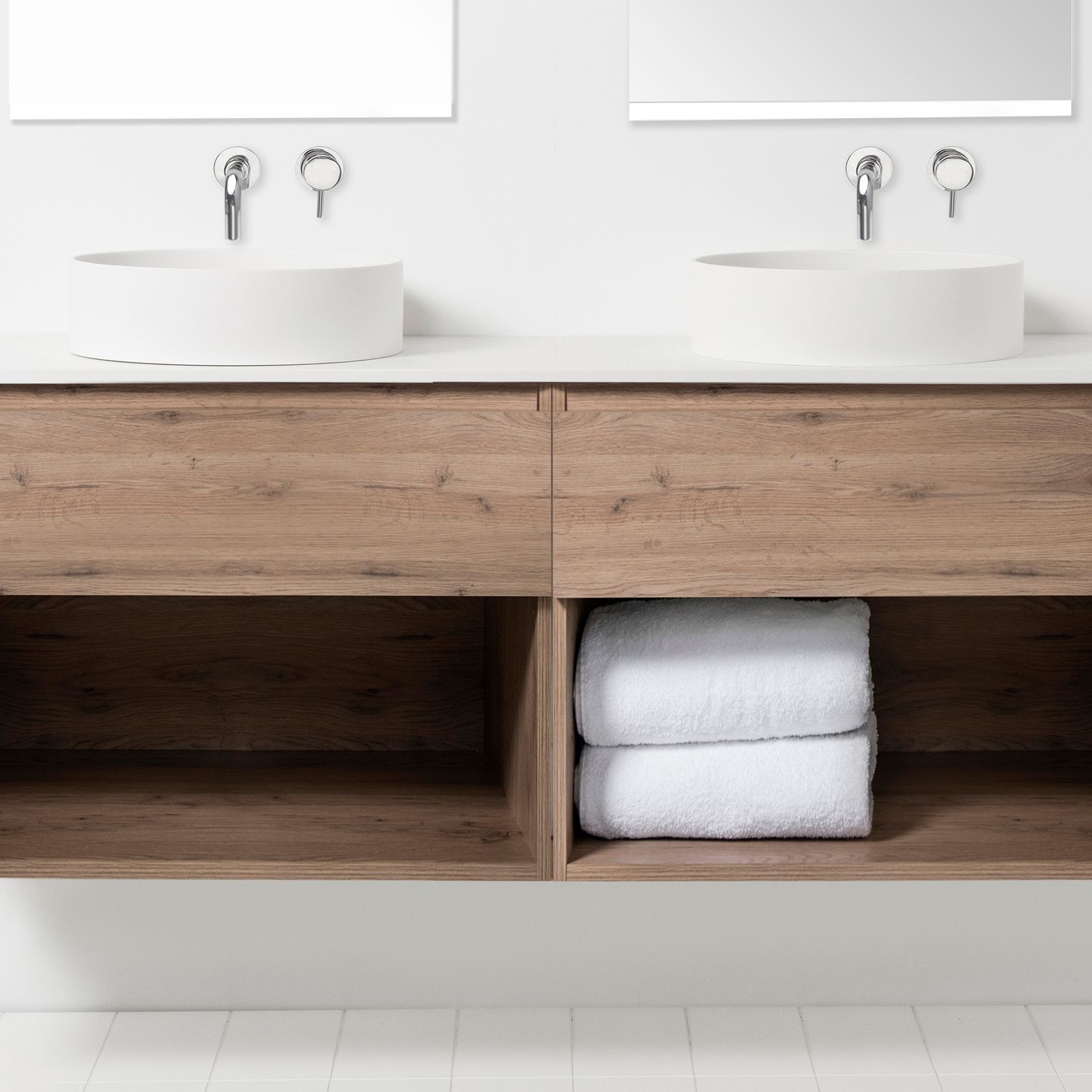 Soft Solid-Surface 1550, 2 Drawers, 2 Open Shelves gallery detail image