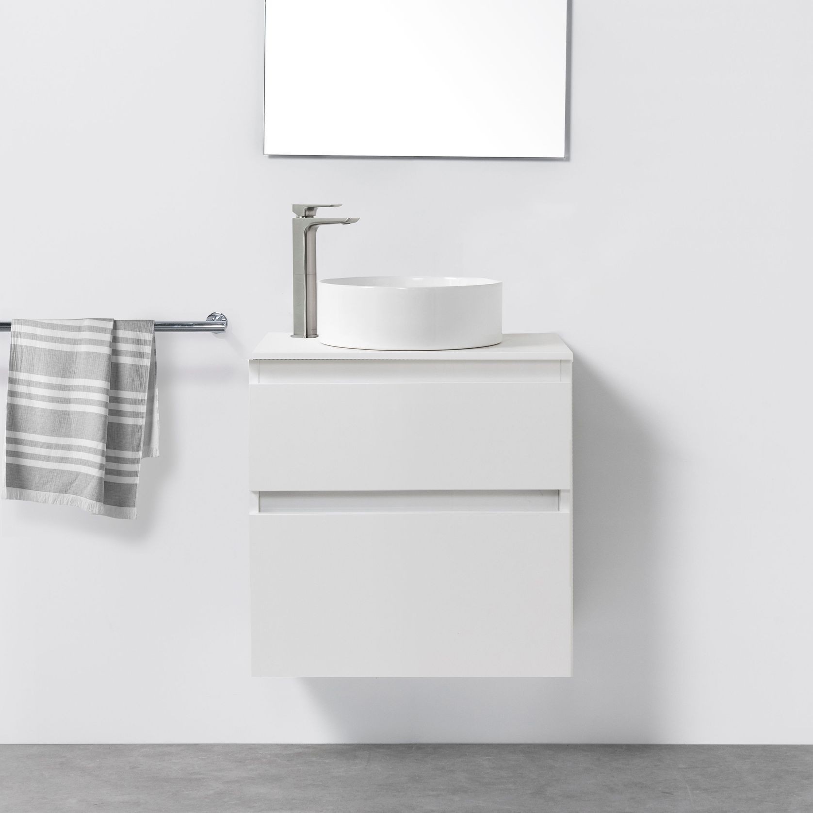 Soft Solid Slim 600 Wall-Hung Vanity 2 Drawers gallery detail image