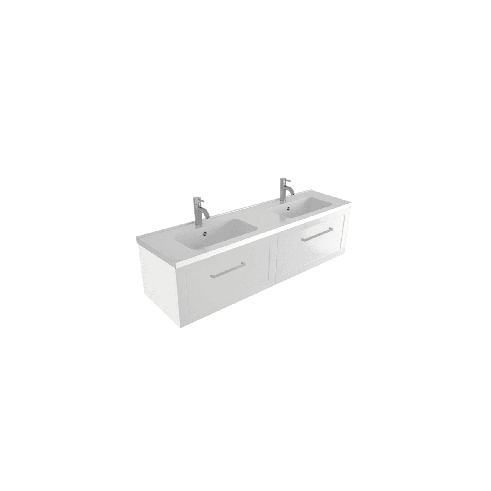 Telaio 1500 Double Bowl Wall Vanity gallery detail image