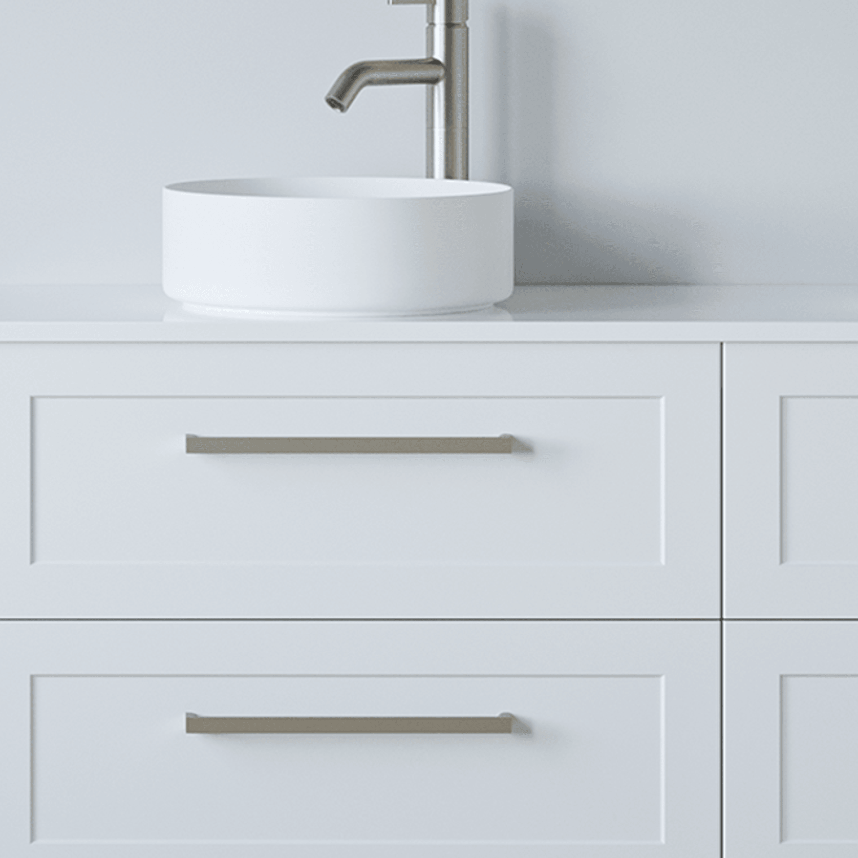 Telaio 1500 Single Left Bowl 4 Drawer Wall Vanity gallery detail image