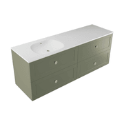 Telaio 1500 Single Left Bowl 4 Drawer Wall Vanity gallery detail image