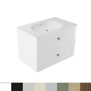 Telaio 750 Single Centre Bowl 2 Drawer Wall Vanity gallery detail image