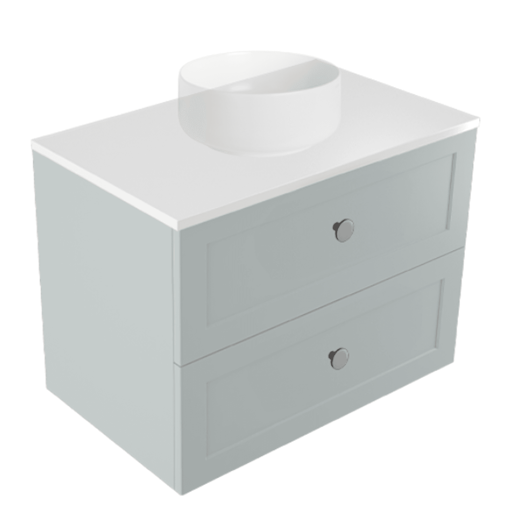 Telaio 750 Single Centre Bowl 2 Drawer Wall Vanity gallery detail image