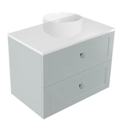 Telaio 750 Single Centre Bowl 2 Drawer Wall Vanity gallery detail image