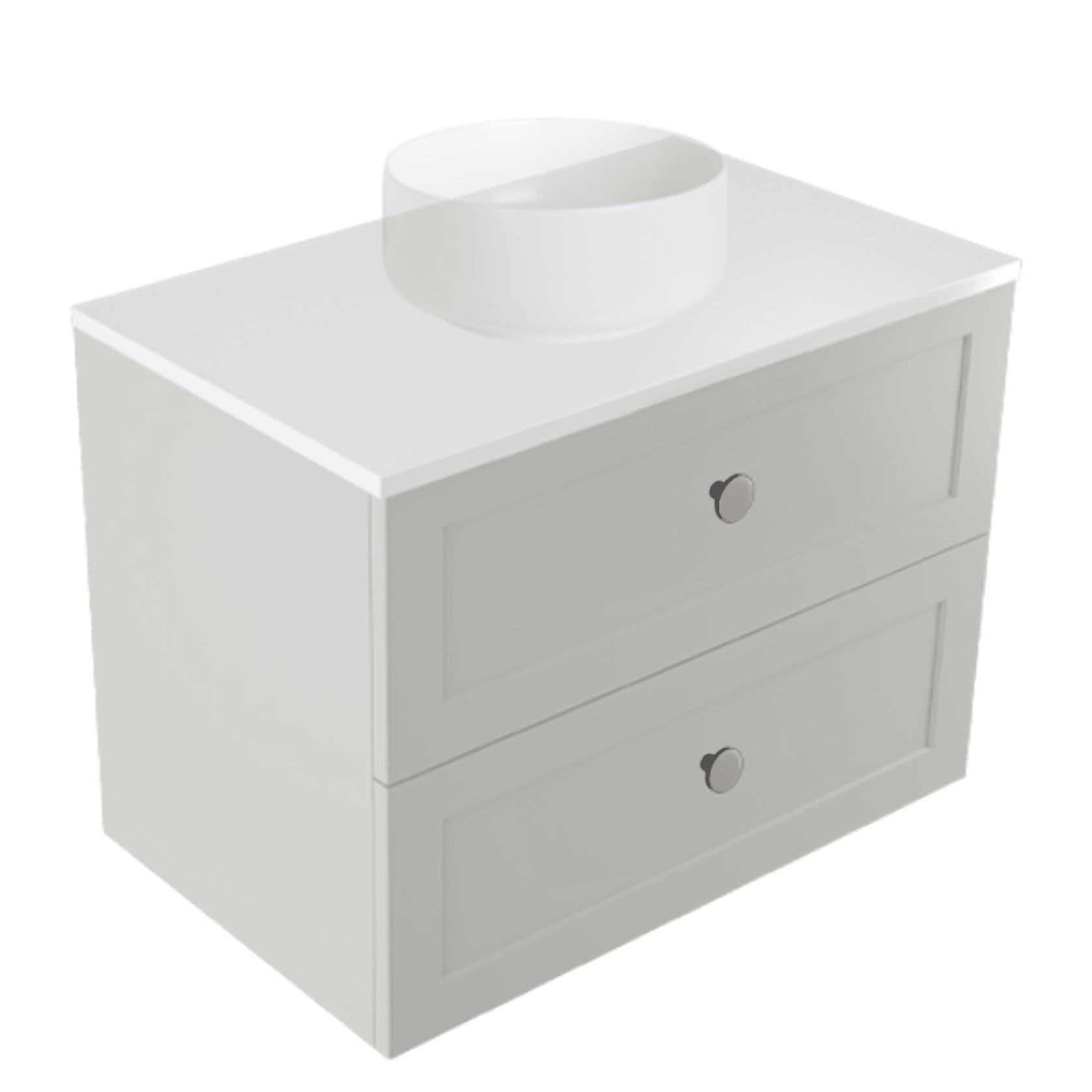 Telaio 750 Single Centre Bowl 2 Drawer Wall Vanity gallery detail image