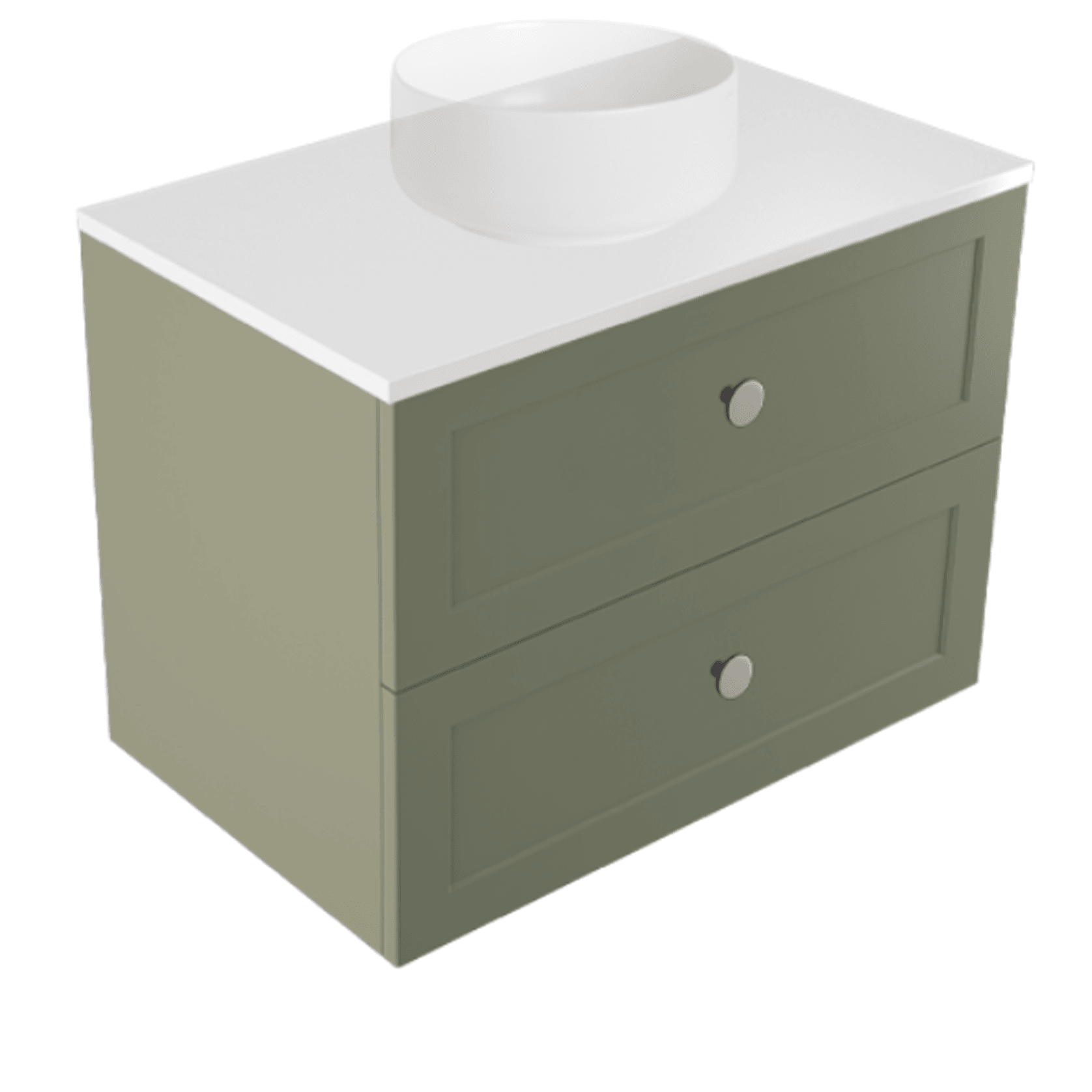 Telaio 750 Single Centre Bowl 2 Drawer Wall Vanity gallery detail image