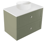 Telaio 750 Single Centre Bowl 2 Drawer Wall Vanity gallery detail image