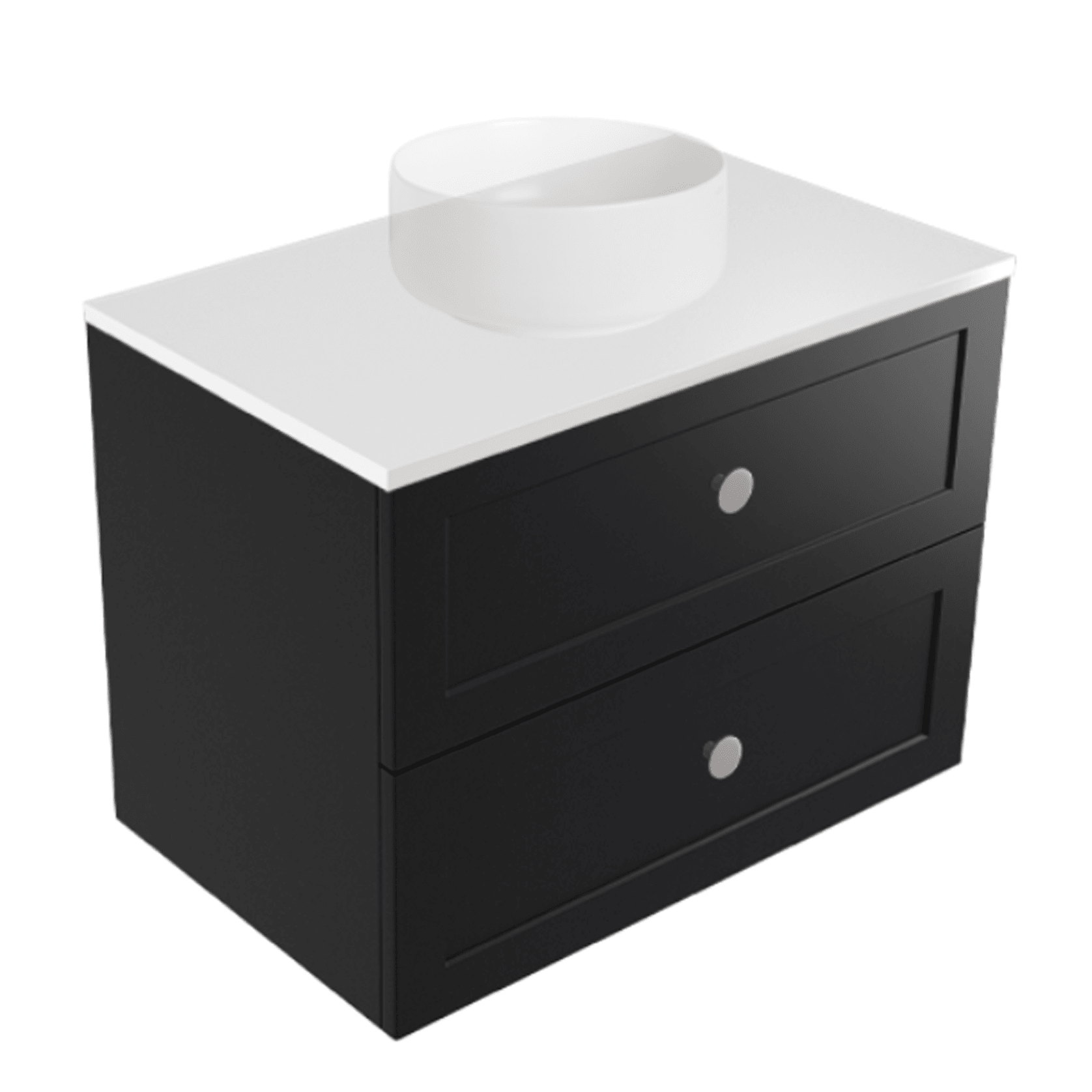 Telaio 750 Single Centre Bowl 2 Drawer Wall Vanity gallery detail image