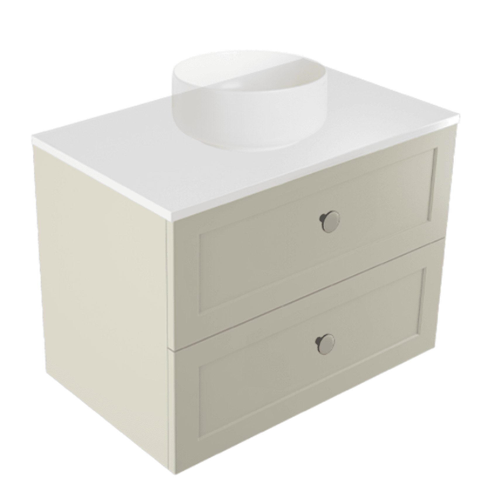 Telaio 750 Single Centre Bowl 2 Drawer Wall Vanity gallery detail image