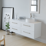 Telaio 1500 Single Right Bowl 4 Drawer Wall Vanity gallery detail image