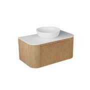 Curved Tondo 900 Single Drawer Wall Hung Vanity - 6 Colours gallery detail image