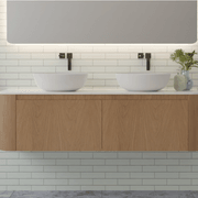 Curved Tondo 1500 2 Drawer Wall Hung Vanity - 5 Colours gallery detail image