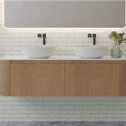 Curved Tondo 1500 2 Drawer Wall Hung Vanity - 5 Colours gallery detail image