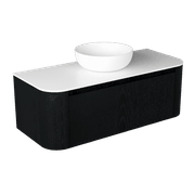 Curved Tondo 1200 Single Drawer Wall Hung Vanity - 7 Colours gallery detail image
