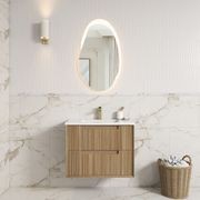 Aulic Voulari Framed Wall Hung 750m Harvest Oak Cabinet gallery detail image