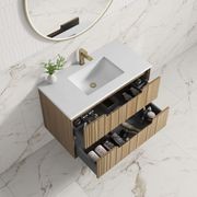 Aulic Voulari Framed Wall Hung 900m Harvest Oak Cabinet gallery detail image