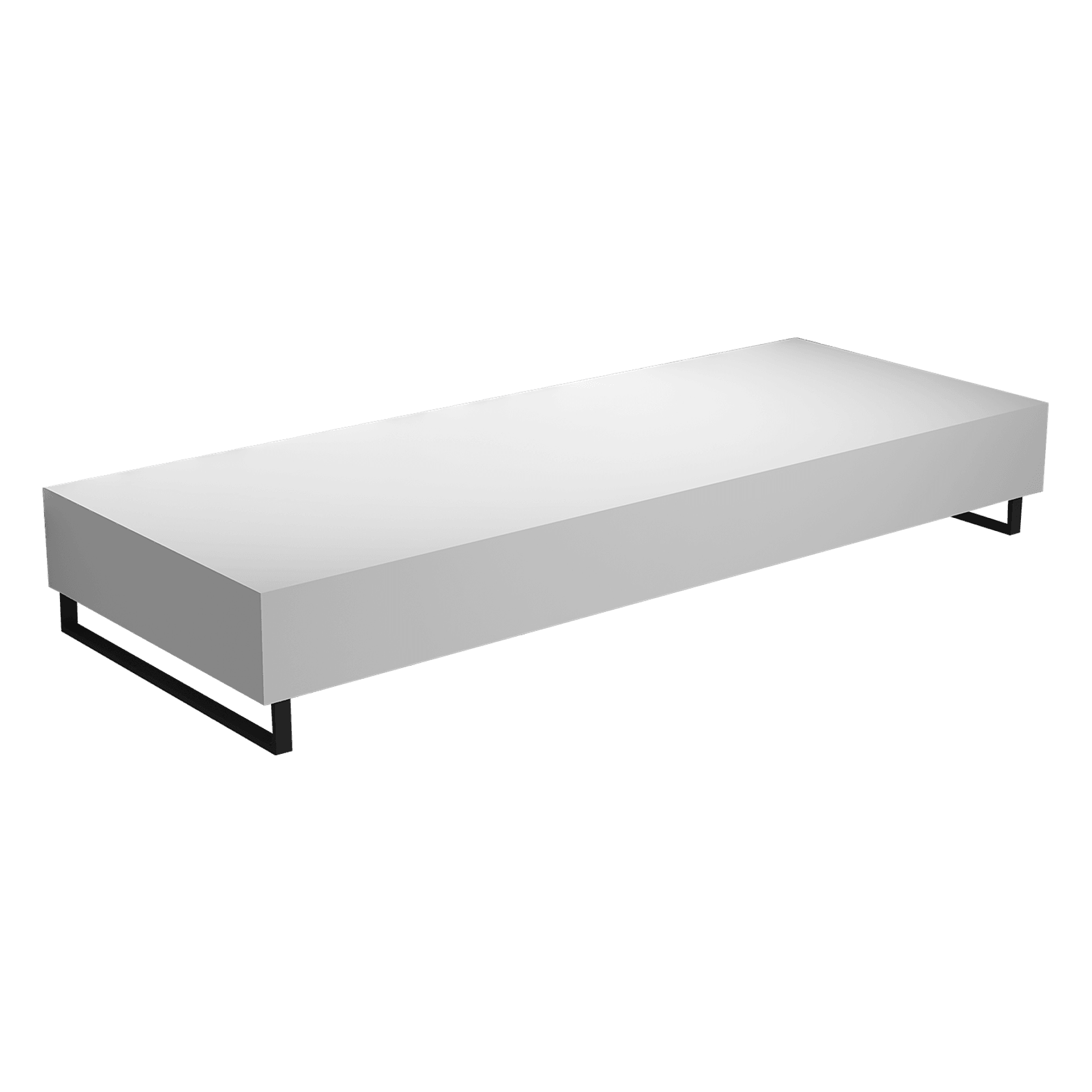 Wall Mount Slab 1500 x 460 x 120mm Matte White Stone gallery detail image