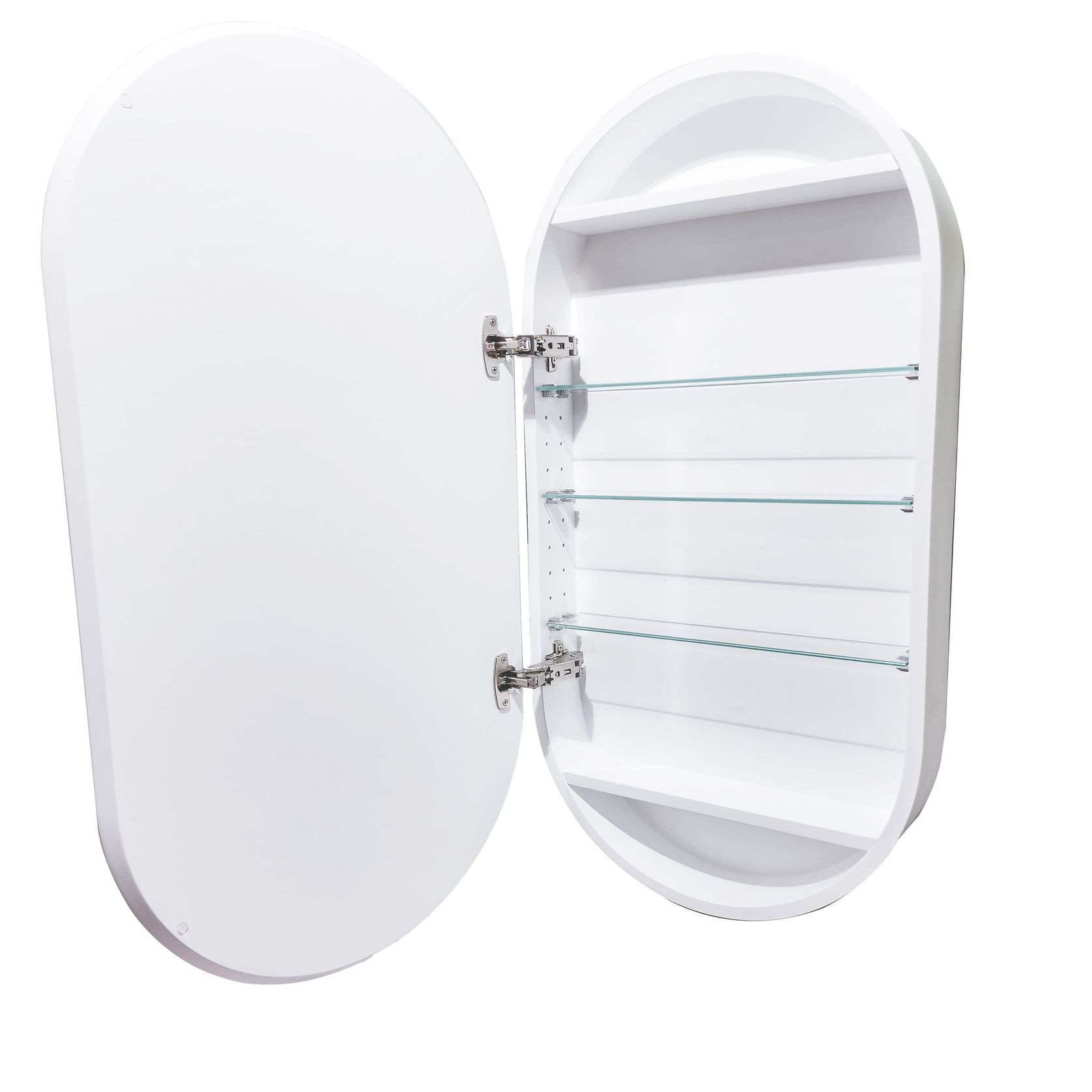 CODE Neo Oval Round Mirror Cabinet 500 X 950Mm - 2 Colours gallery detail image