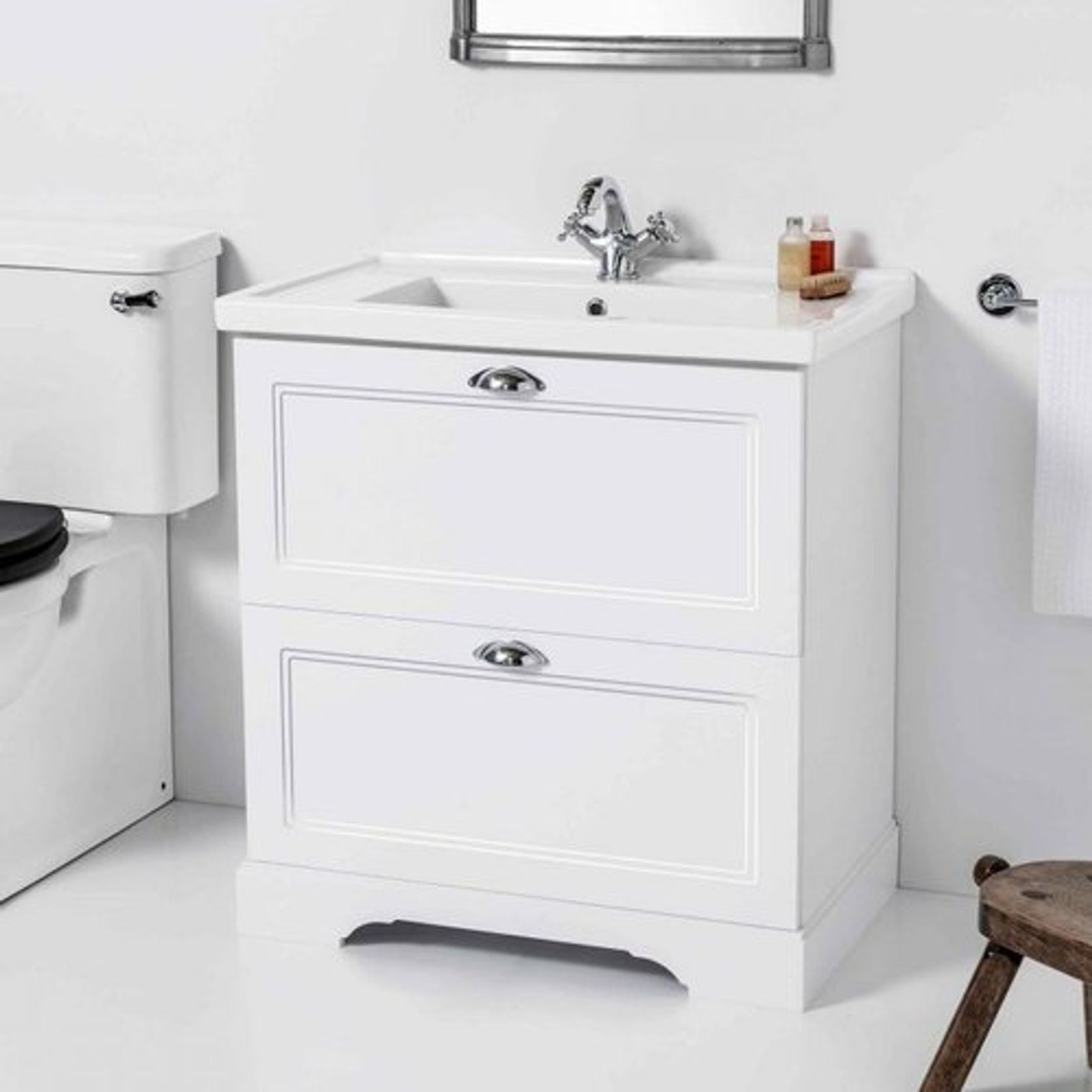 English Classic Floorstanding Vanity, 2 Drawers gallery detail image