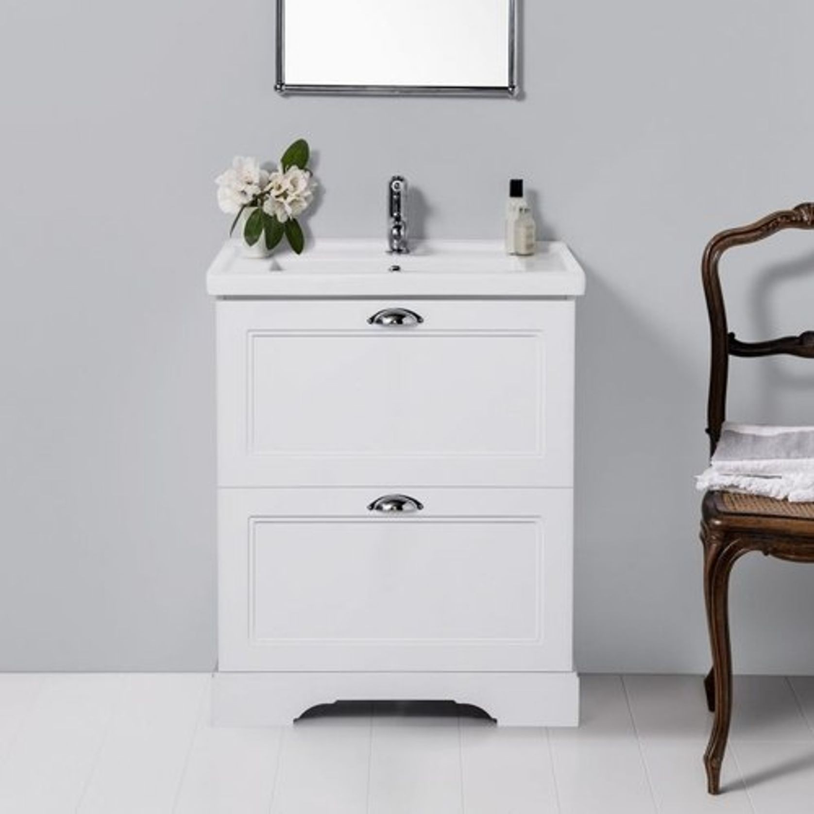 English Classic Floorstanding Vanity, 2 Drawers gallery detail image