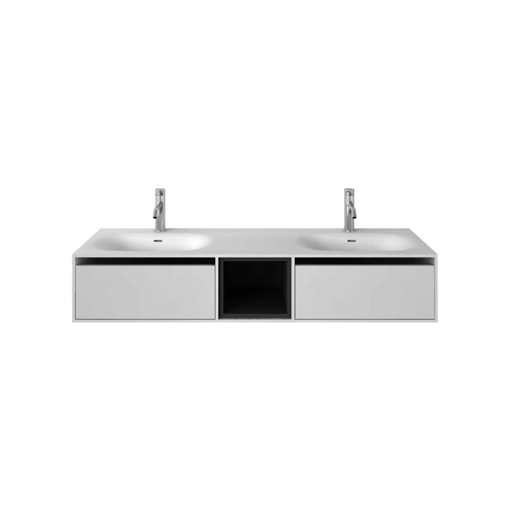 Wall Hung Timber Solid Surface 1500mm Vanity G38488-3 gallery detail image