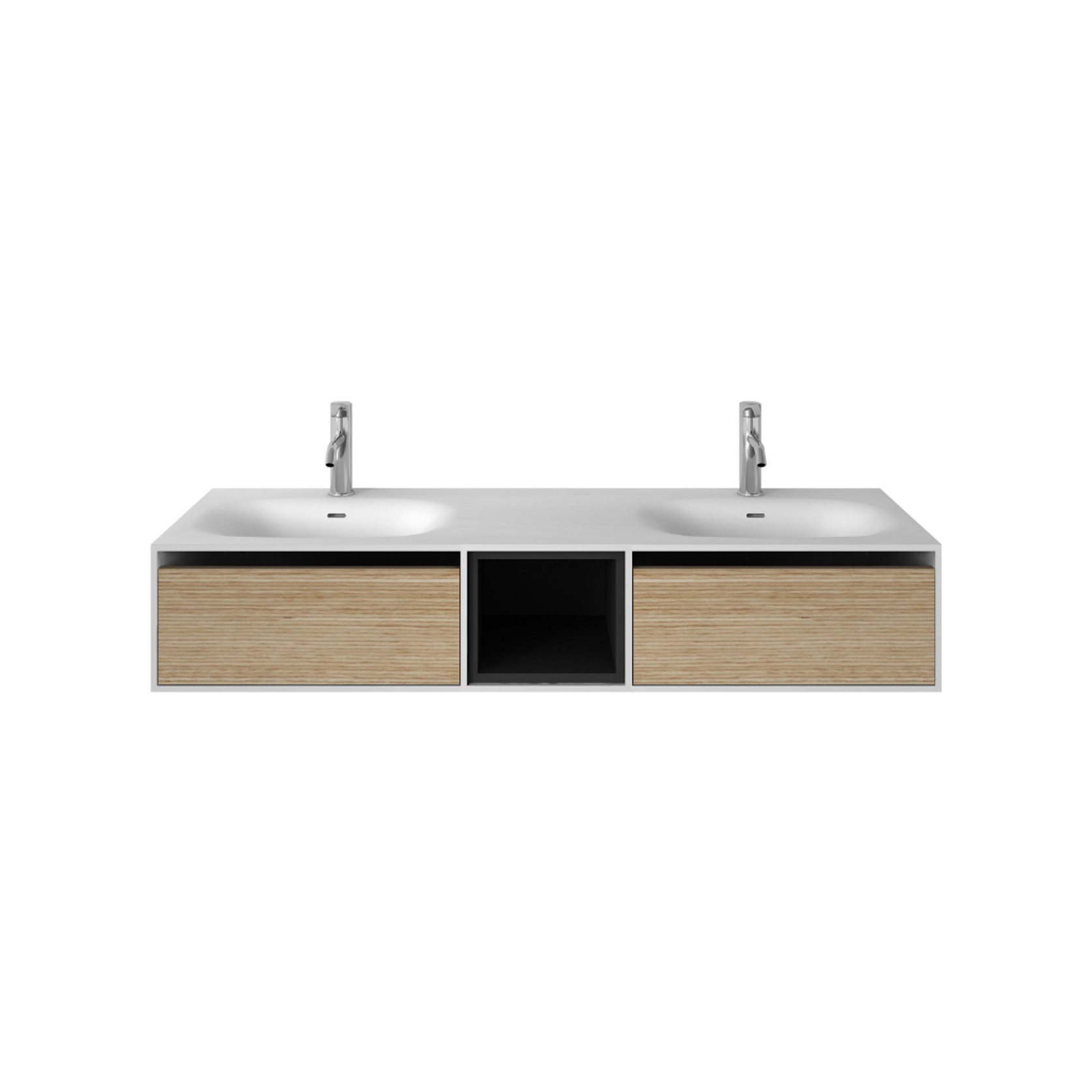 Wall Hung Timber Solid Surface 1500mm Vanity G38488-3 gallery detail image